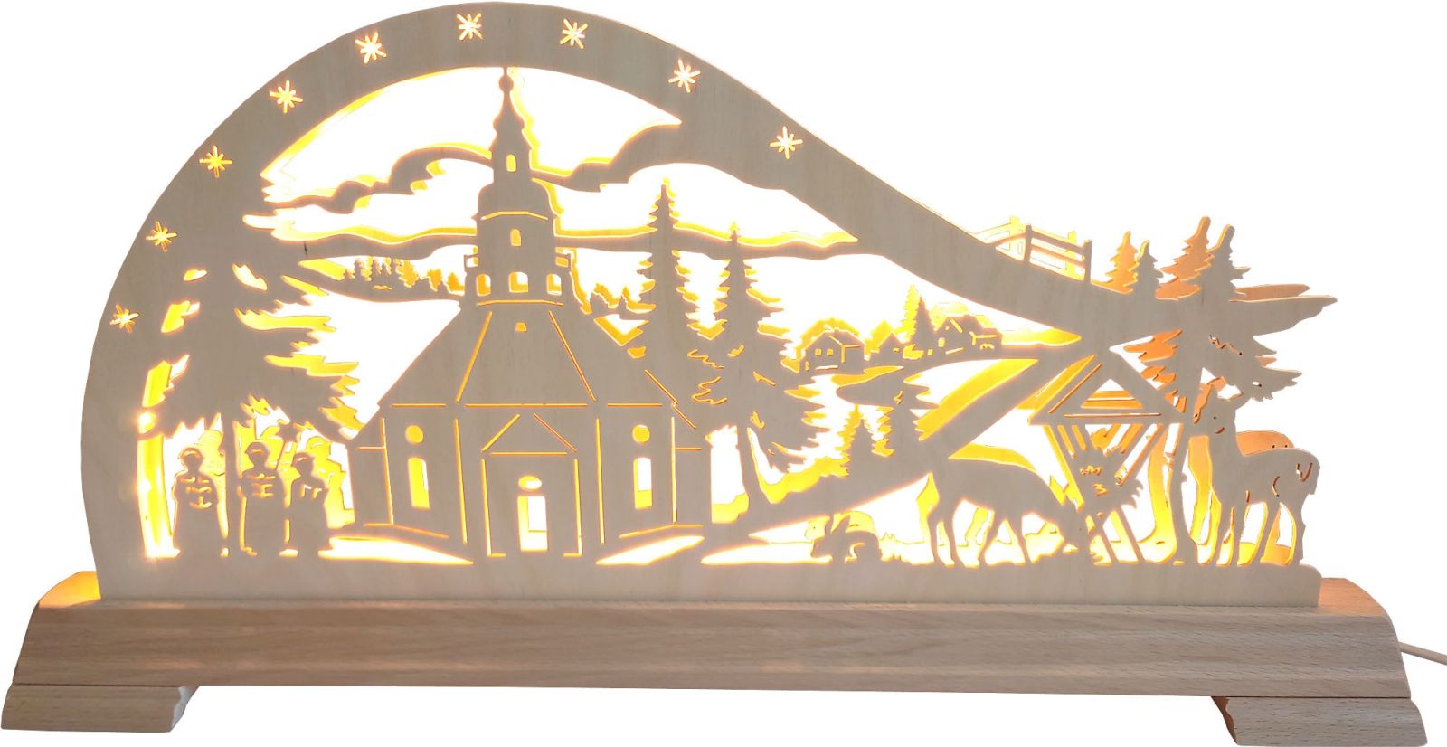 Moderne LED Schwibbogen aus Seiffen